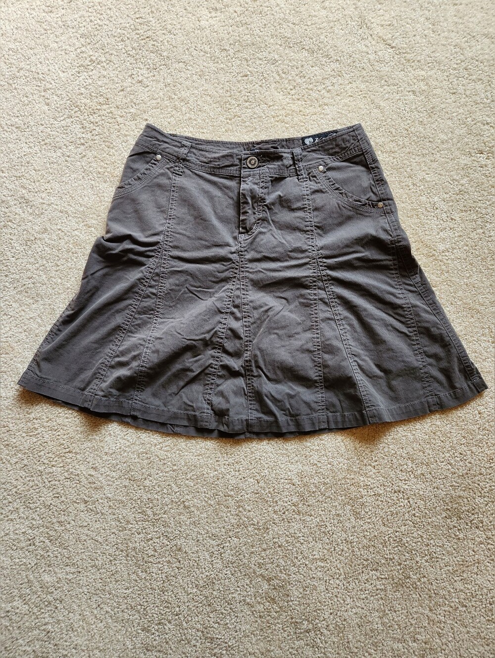 Kuhl Mountain Culture WM Size 4 Skirt Gray Vintage Patina Dye